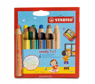 Stabilo ceruzkové pastelky 6 ks.